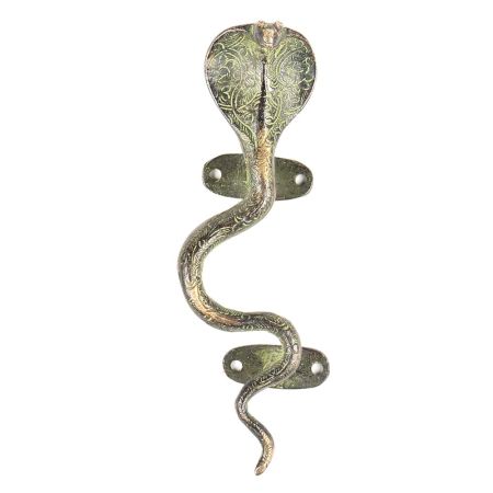Hand Casted Cobra Brass Door Handles