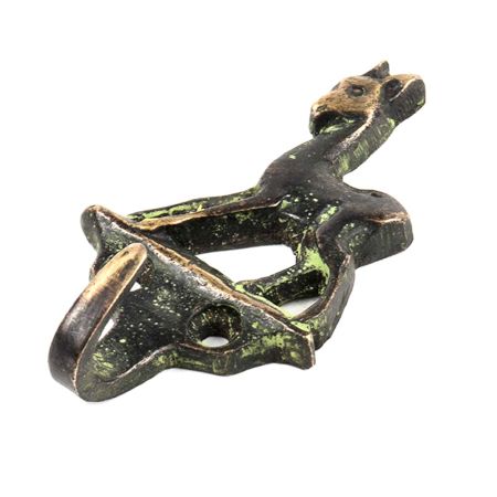 Brass Doe Deer Charm Wall Hooks with Patina