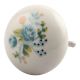 Green Marjoram Flower Ceramic Cabinet Knob
