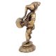 Brass Sculpture of Dancing Ganesh with Dholak
