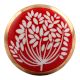 Red Waxflower Flat Ceramic Cabinet Knob Online