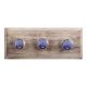 Purple Waxflower Flat Ceramic Wooden Hooks