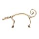 Golden Brass Dog Figurine Door Handle