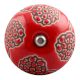 Red Marigold Etched Ceramic Wine Stopper (Set of one piece