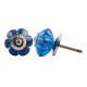Royal Blue Melon Glass Cabinet Knob