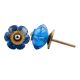 Royal Blue Melon Glass Cabinet Knob