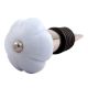 Light Grey Melon Glass Wine Stopper  (Set of one piece)