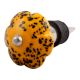 Mustard And Black Melon Glass Wine Stopper (Set of one piece)