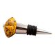 Mustard And Black Melon Glass Wine Stopper (Set of one piece)