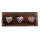 Aluminium Heart Shape Wooden Hooks