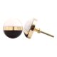 Black White Brass Resin Knobs