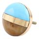 Turquoise Brown Brass Resin Knobs