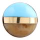 Turquoise Brown Brass Resin Knobs