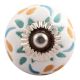 Three Color Leaf Etched Ceramic Knobs