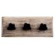 Black Cloud Ceramic Wooden Hooks