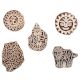 Set of 5 Piece New Mix Wooden Printing Block