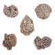 Set of 5 Piece New Mix Wooden Printing Block