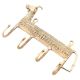 Dhokra Brass Cow Shaped Key 4 Wall Hooks
