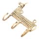Dhokra Brass Cow Shaped Key 3 Wall Hooks