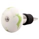 Pea Green Runing Rein Deer Pattern Ceramic Wine Stopper