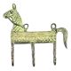 Vintage Style Brass Animal Horse Three Wall Hooks