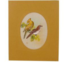 Lovely Birds Fabric Water Color Painting