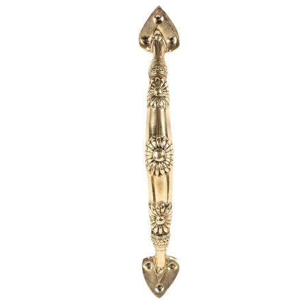 Handmade Floral Brass Door Pull and Handle