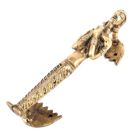 BrassÂ Temple Figure Praying Figure Door Handle