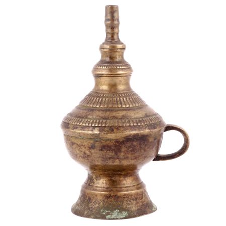 Primitive Handmade Brass Oil Lamp