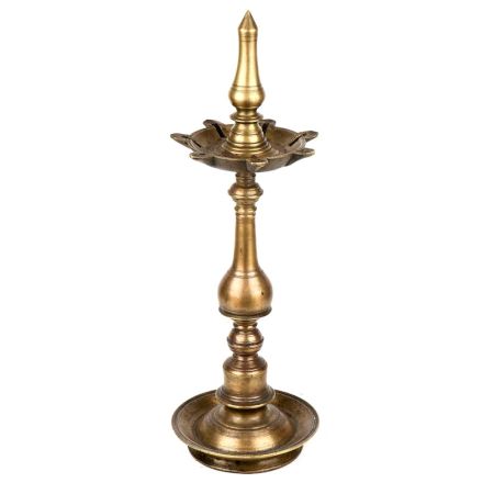 Gold Brass Samay Diya Oil Diwali Puja Lamp