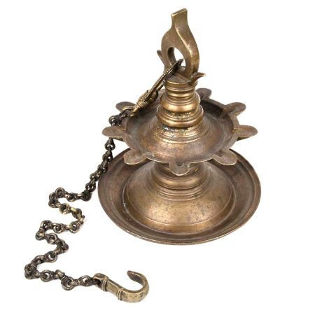 Brass Sara Villakku or Hanging Lamp