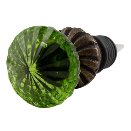 Olive Green Glass Wine Stopper (Set of one piece)