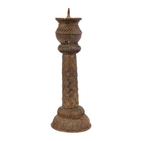 Rustic Handmade Brass Candlestick