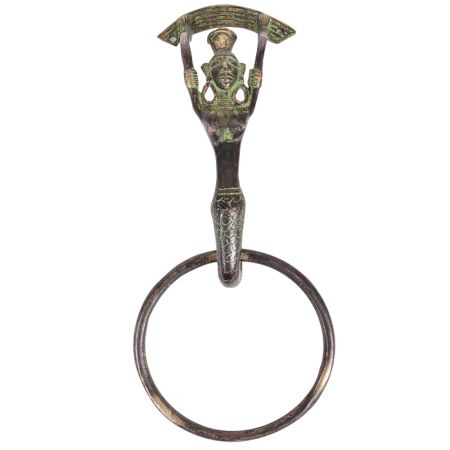 Bronze Lady Door Knocker With Patina