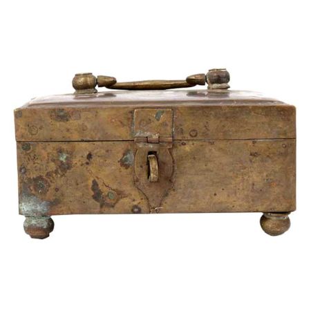 Old Brass Jewellery Box