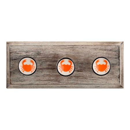 Orange Scorpion Flat Ceramic Wooden Hooks
