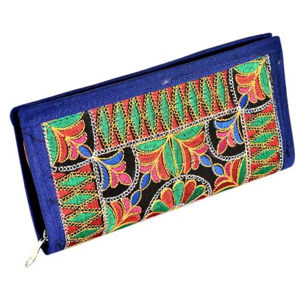 Blue Hand Clutch Indian Tribal Banjara Clutch Bag