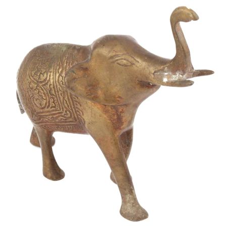 Solid Brass Indian Elephant Figurine