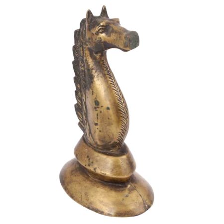 Solid Brass Horse Head Figurine
