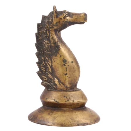 Solid Brass Horse Head Figurine