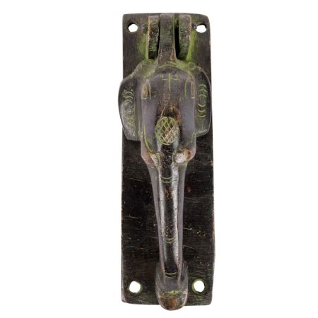 Patina Brass Elephant Door Knocker