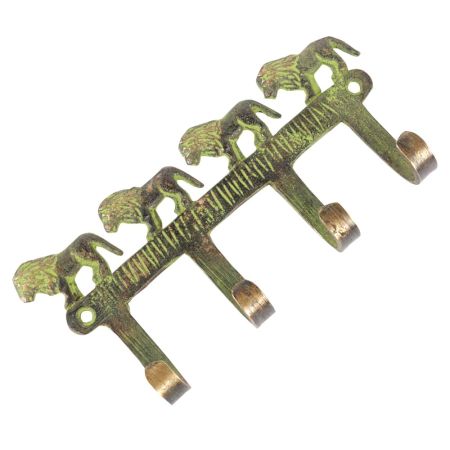 Lion Design 4 BrassÂ Hooks