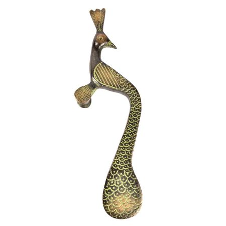 Brass Peacock Door Handle Showpiece