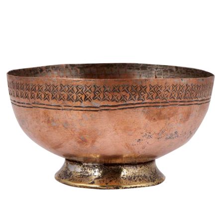 Hand Carved Copper Bowl