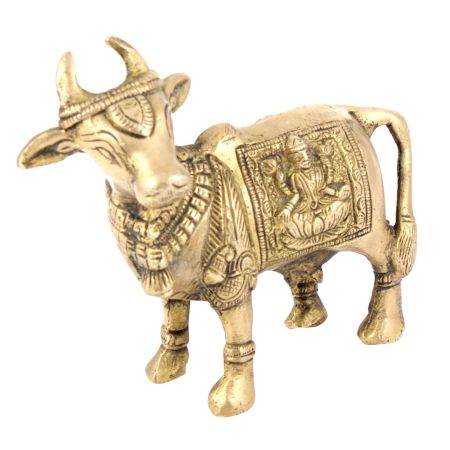 Brass Nandi Standing Statue