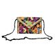 Black Embroidered Colorful Banjara Clutch