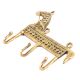 Engraved Brass Horse Hooks with 3 Pegs