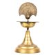 Brass Diya Wick Light Candle Lamp Peacock Design
