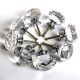 KES HCK700-P25 Cabinet Knob Diamond Shape Crystal Glass Hand Pull, 25 Pack