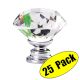 KES HCK700-P25 Cabinet Knob Diamond Shape Crystal Glass Hand Pull, 25 Pack